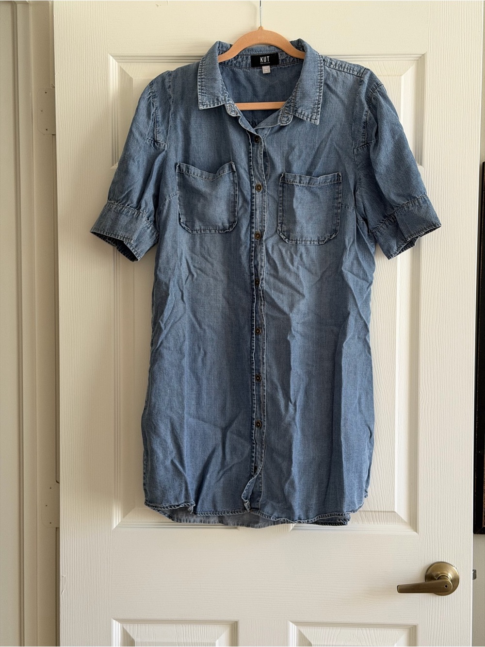 Kut from the Kloth Blue Denim Shirt Dress